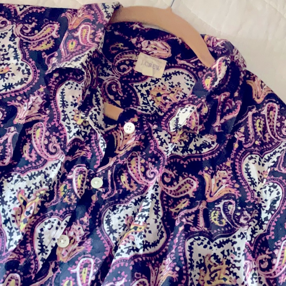 J Crew voile cotton button